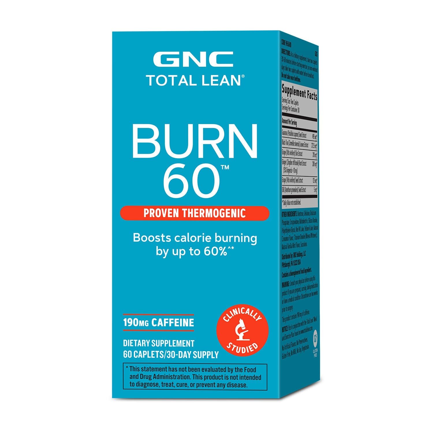 Amazon.com: GNC Total Lean Burn 60, Clinically Proven Thermogenic